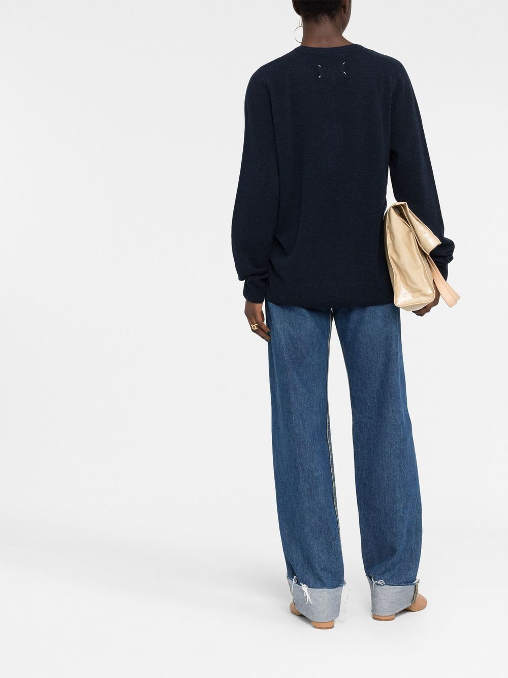wool-blend crew-neck jumper - 4