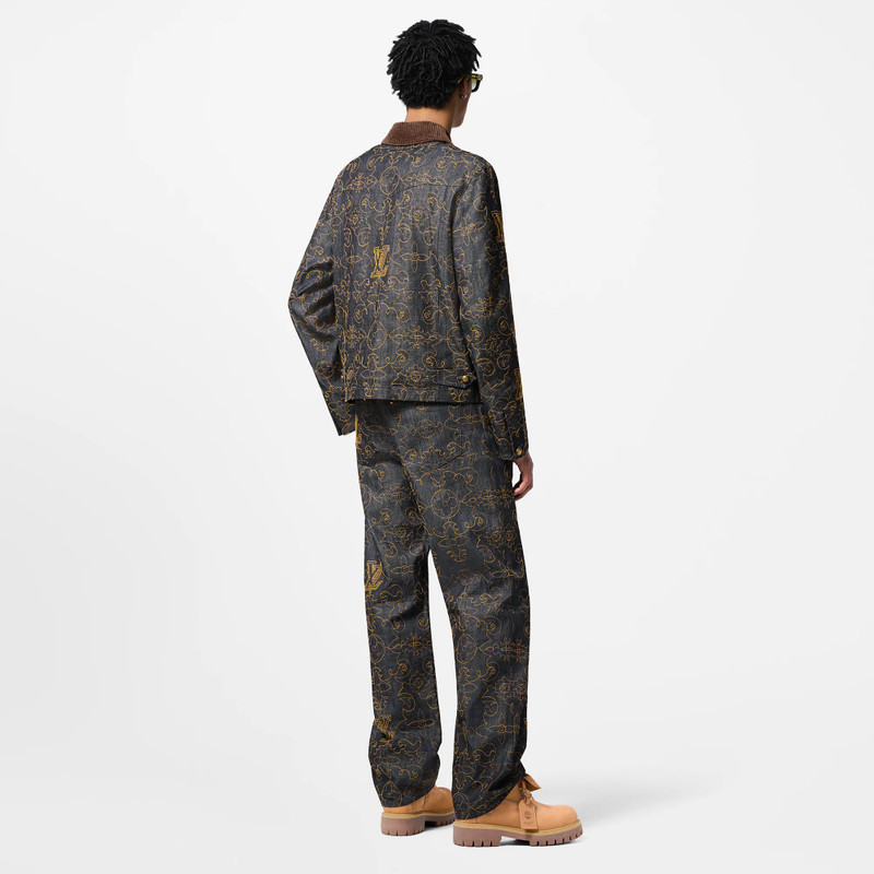 Embroidered Denim Pants 3