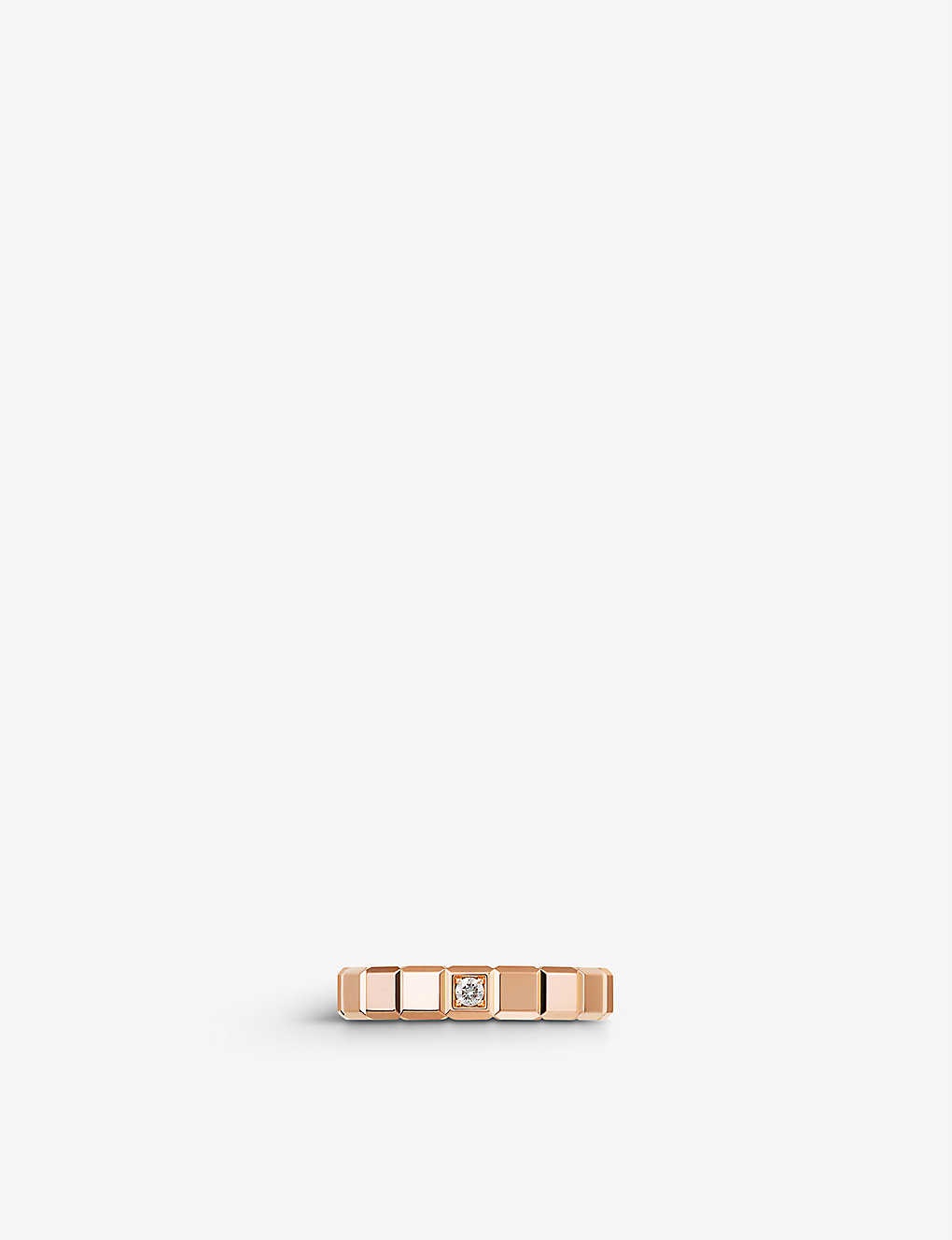 Ice Cube 18ct rose-gold and 0.03ct round-cut diamond ring - 2