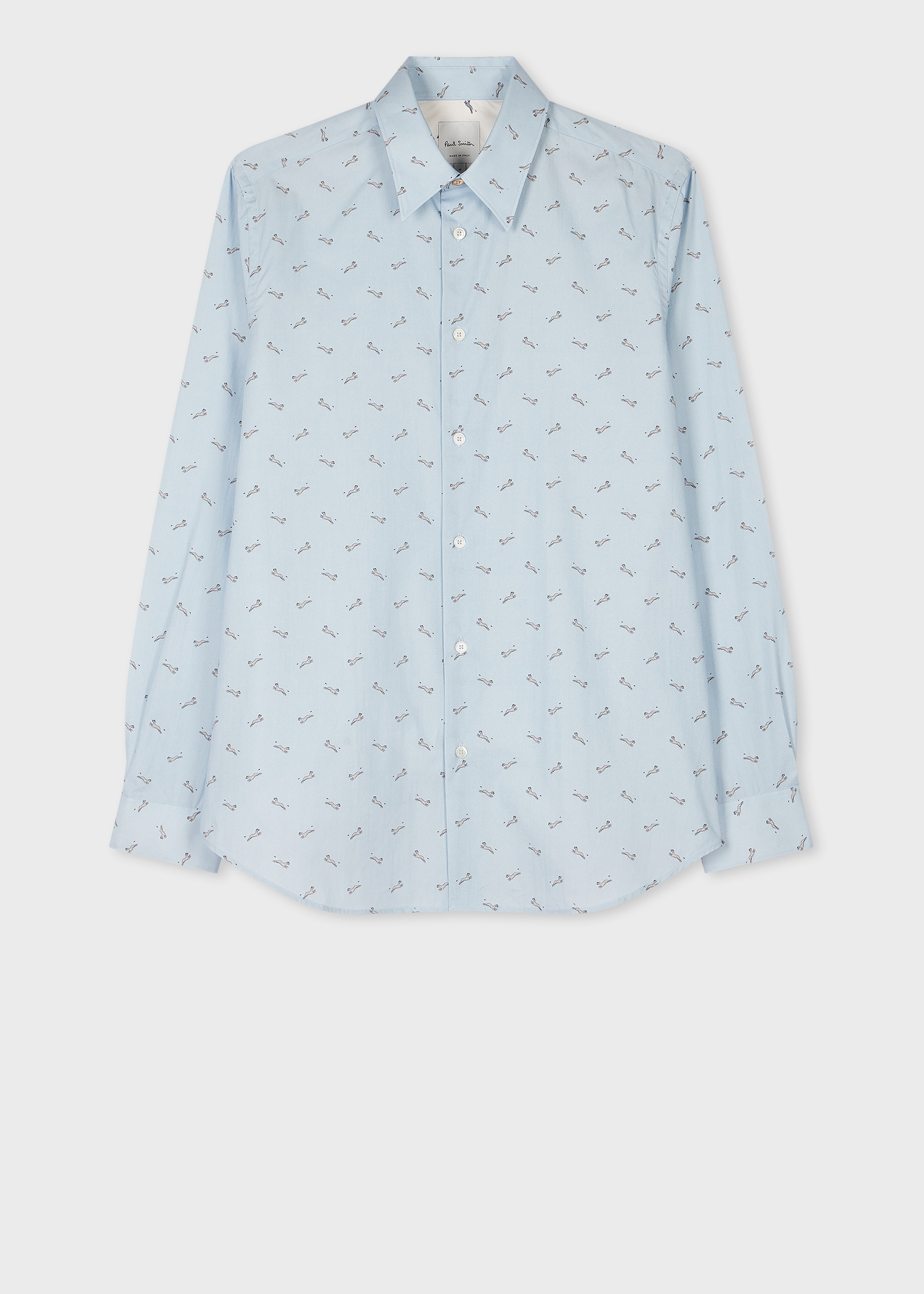 Light Blue Organic Cotton 'Leopard' Long-Sleeve Shirt - 1