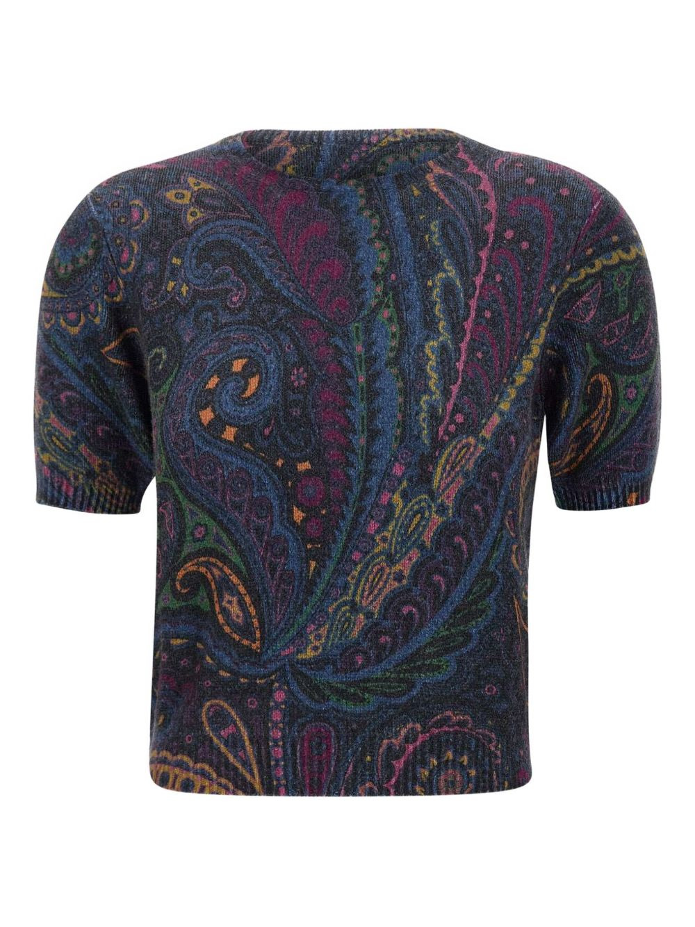 paisley-print short-sleeve top - 2