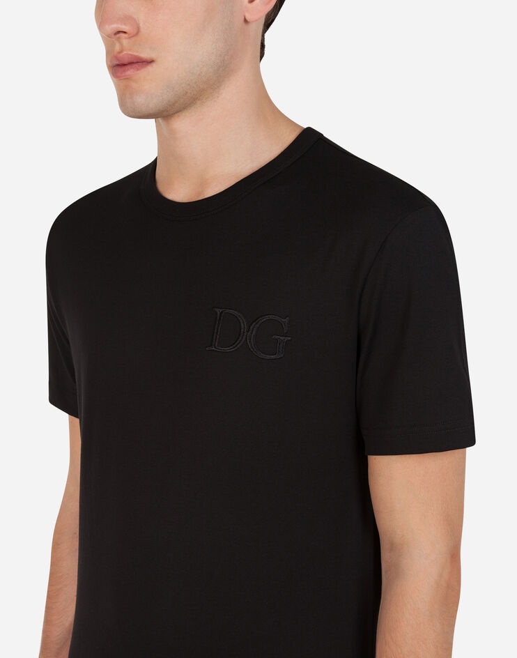 Cotton t-shirt with DG embroidery - 4