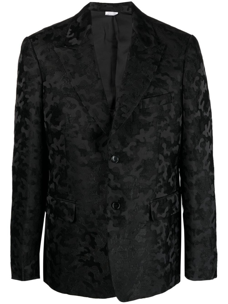 single-breasted jacquard blazer 1