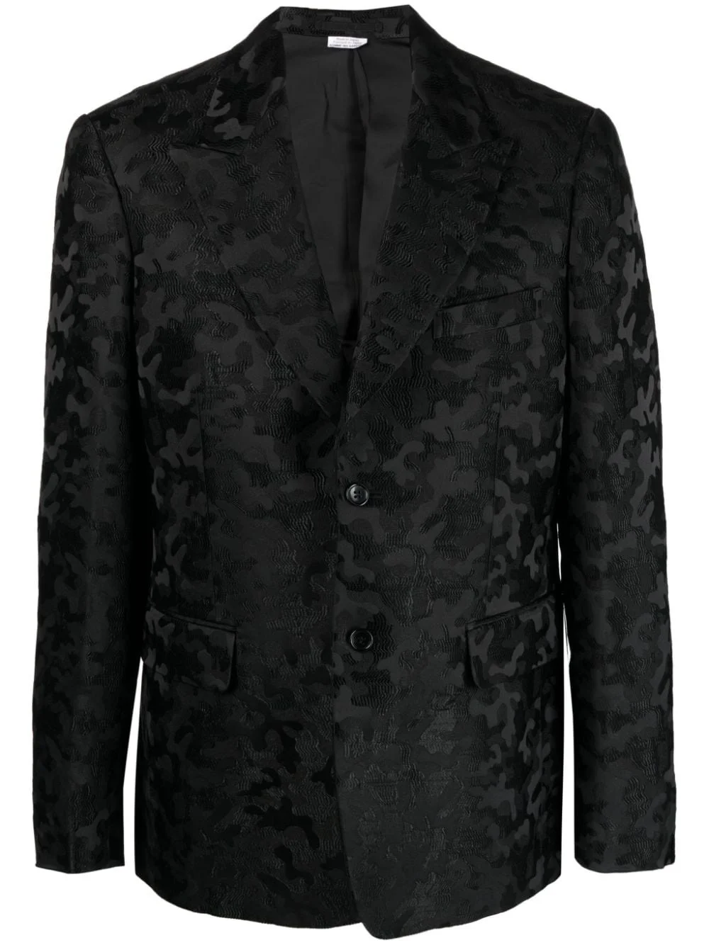 single-breasted jacquard blazer - 1