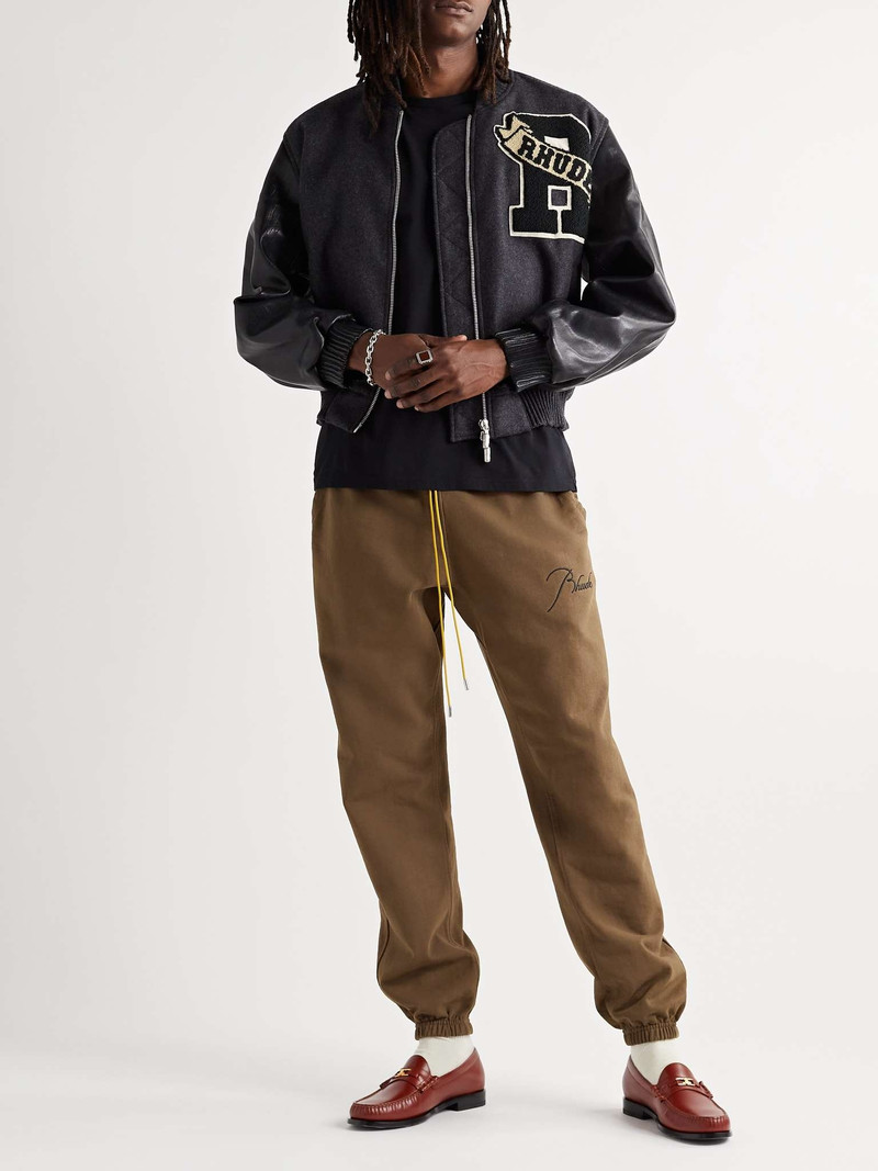 Rhude Tapered Logo-Embroidered Cotton-Jersey Sweatpants outlook