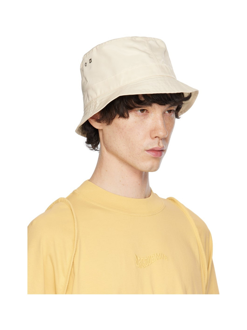 JACQUEMUS Yellow 'Le bob Ovalie' Bucket Hat outlook