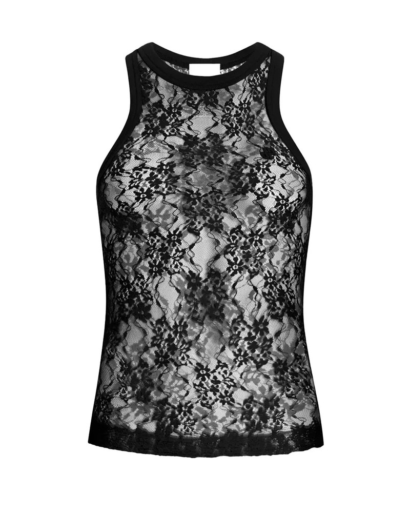 TANK TOP IN LACE JERSEY 1