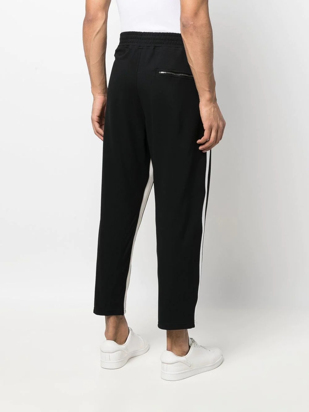 cropped cotton track pants - 4