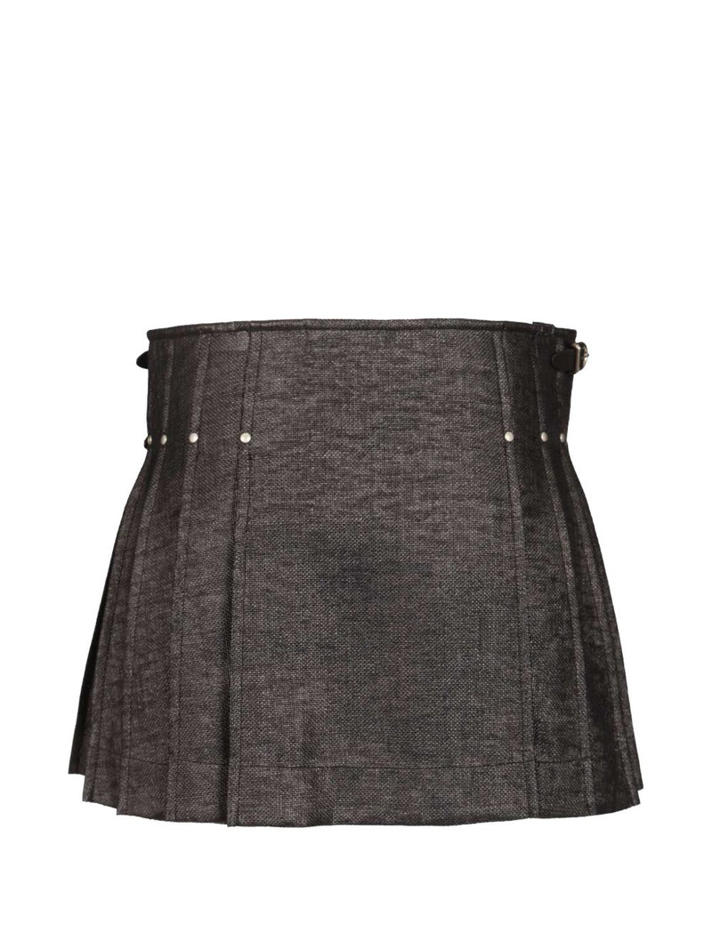 DURAZZI MILANO studded buckle kilt outlook