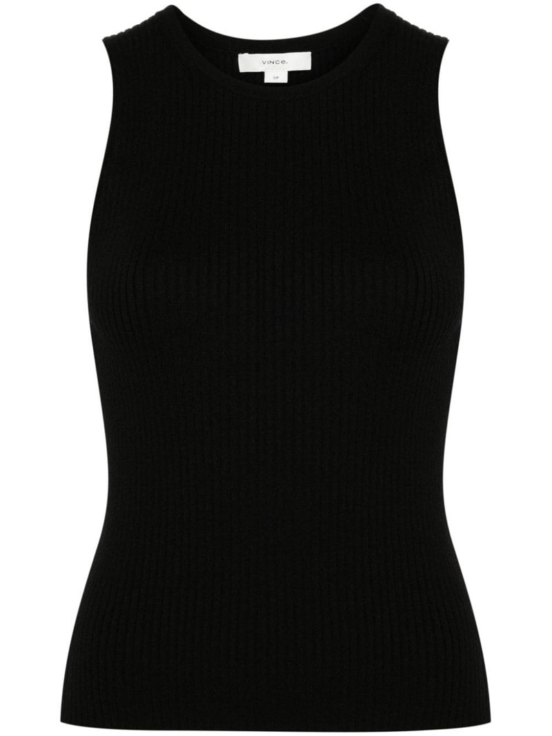 crew-neck ribbed tank top 1