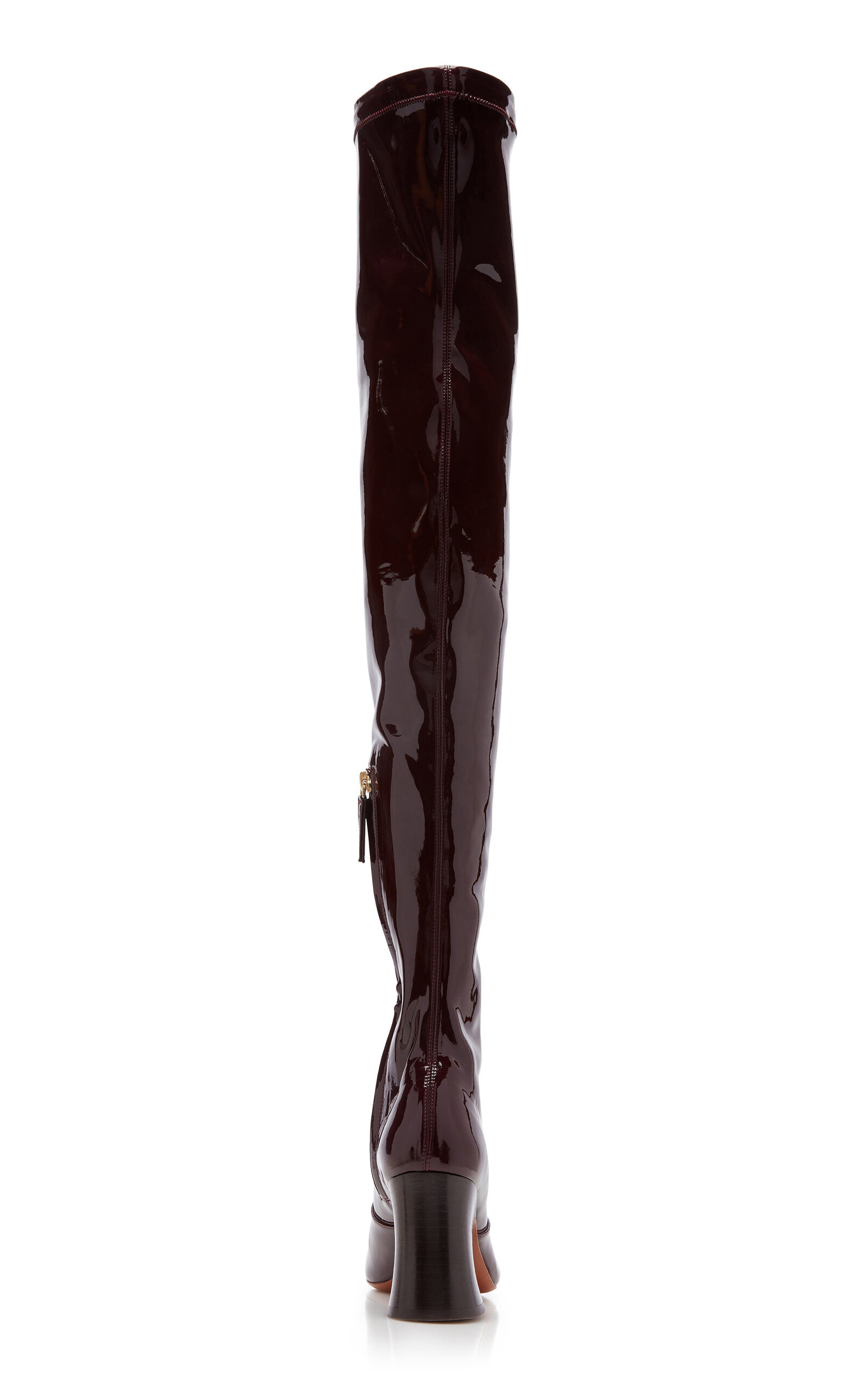 Janis Patent Leather Over-The-Knee Boots burgundy - 4