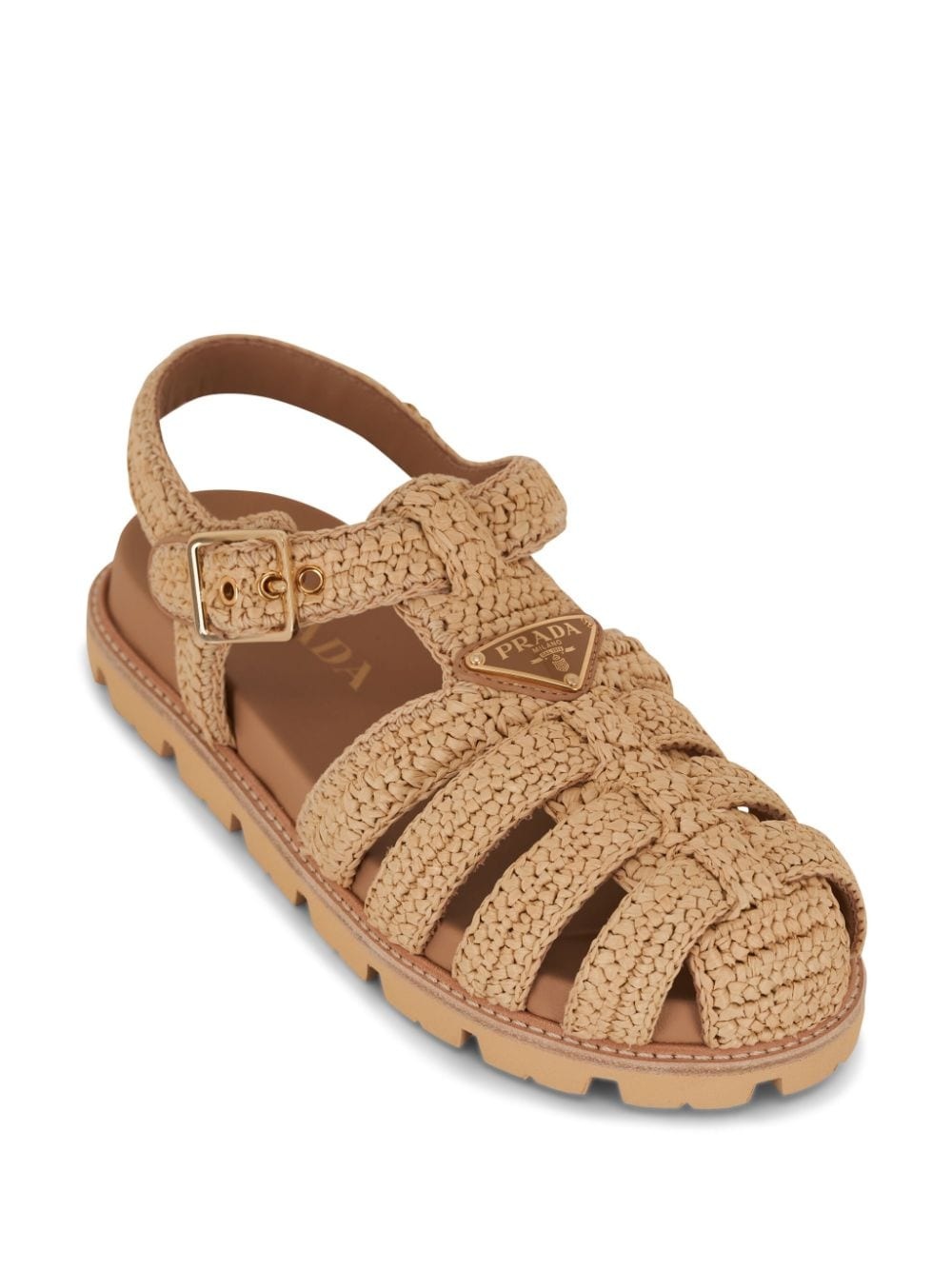 raffia caged sandals - 2