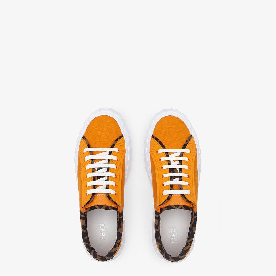 Orange canvas low-tops - 4