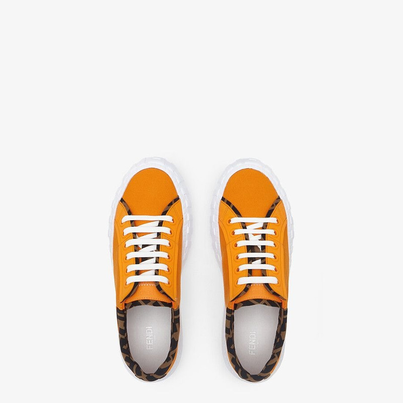 Orange canvas low-tops 4