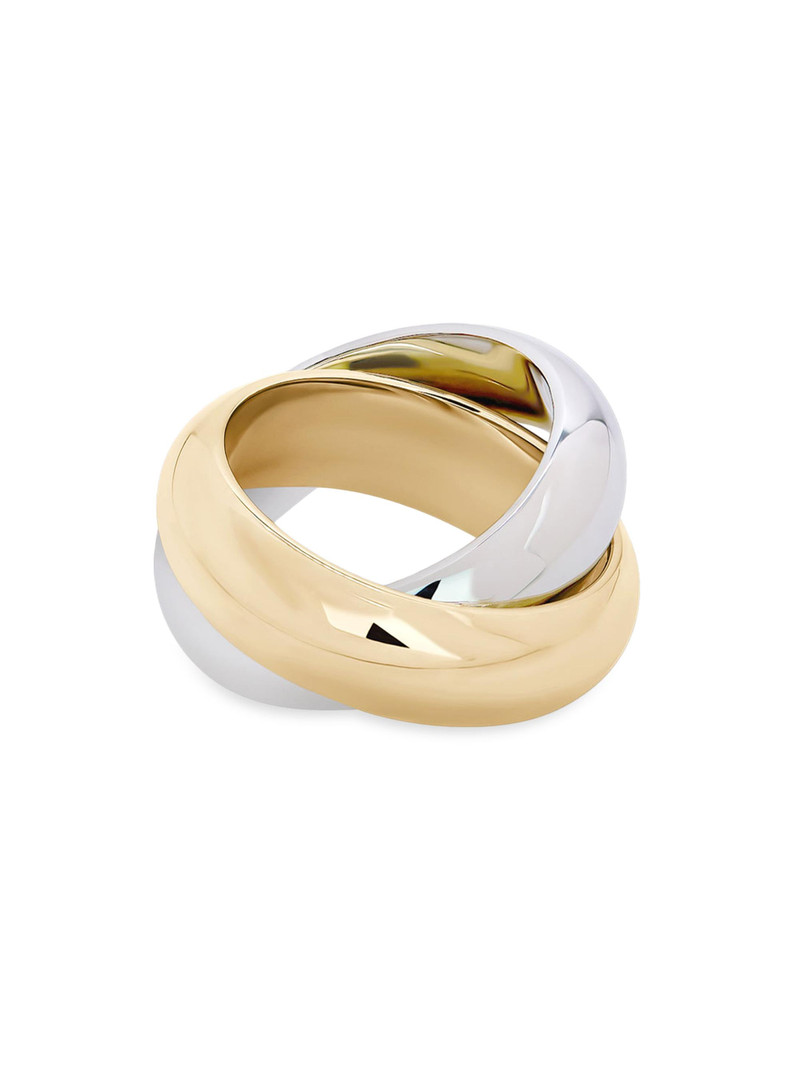 Women's Ross 14K-Gold-Plated Twisted Ring - Gold Silver 1