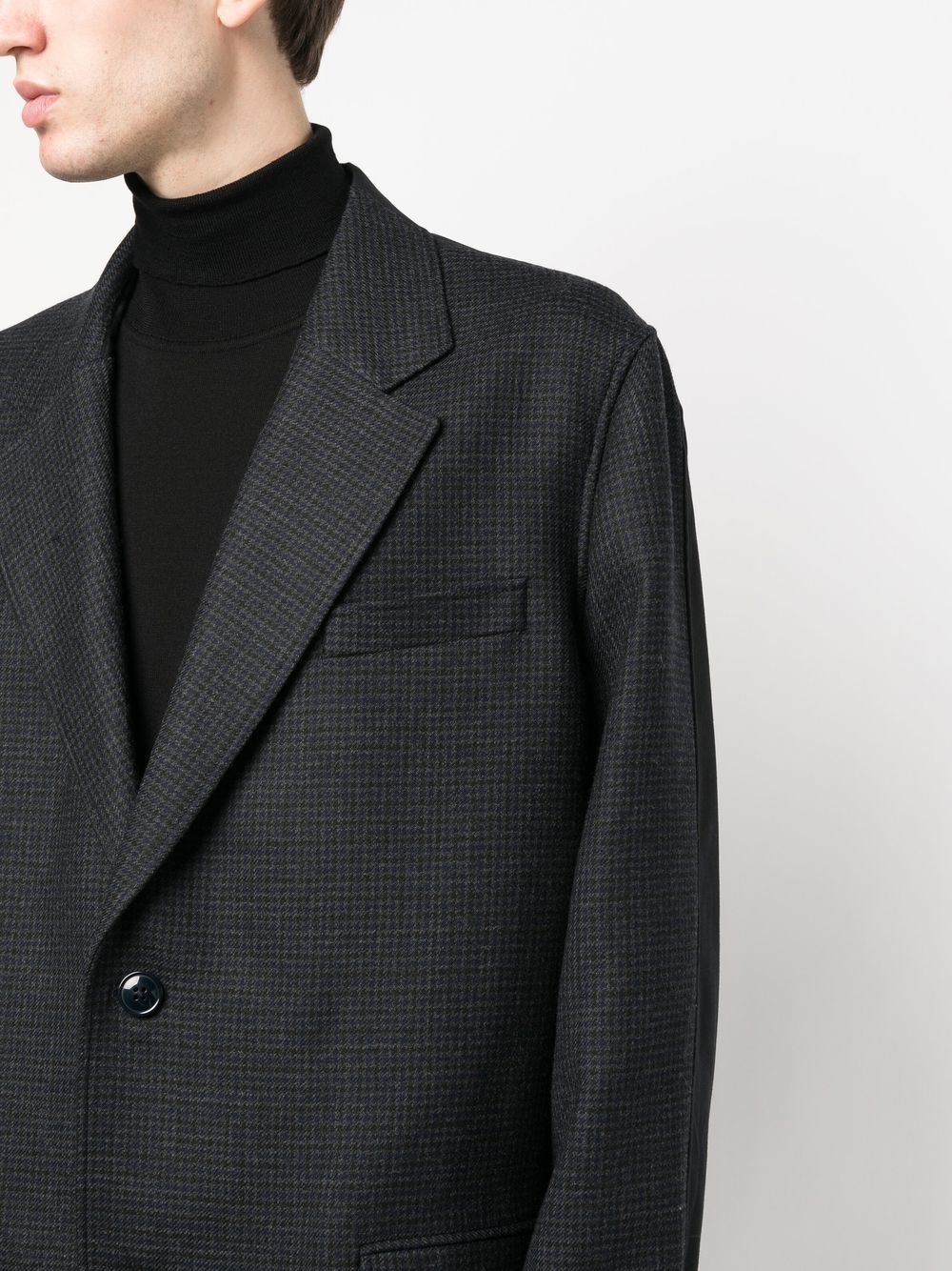 notched-lapel single-breasted coat - 5