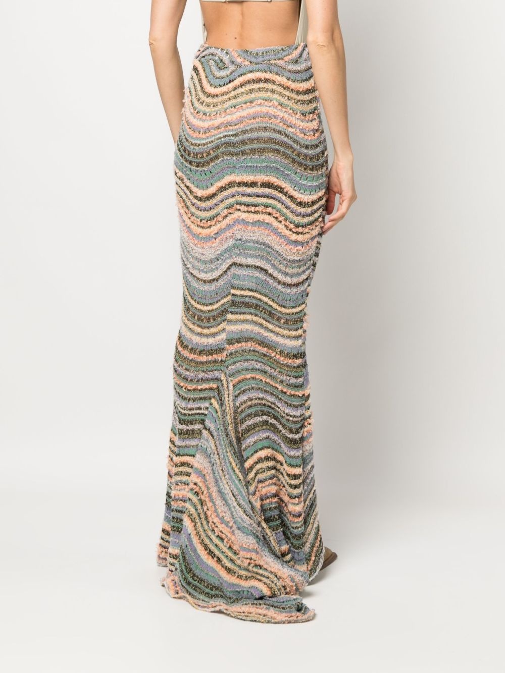 swirl-print maxi skirt - 4