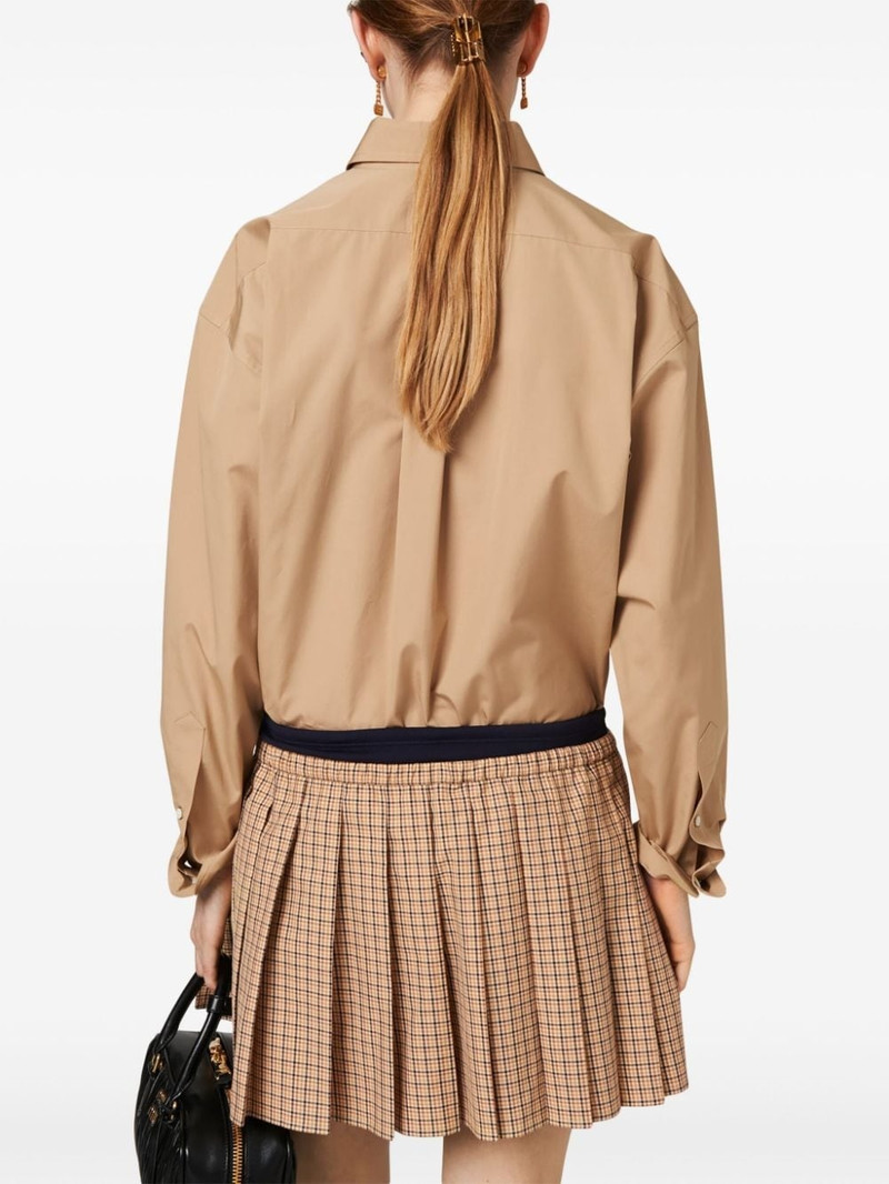 logo-appliquÃ© poplin shirt 4