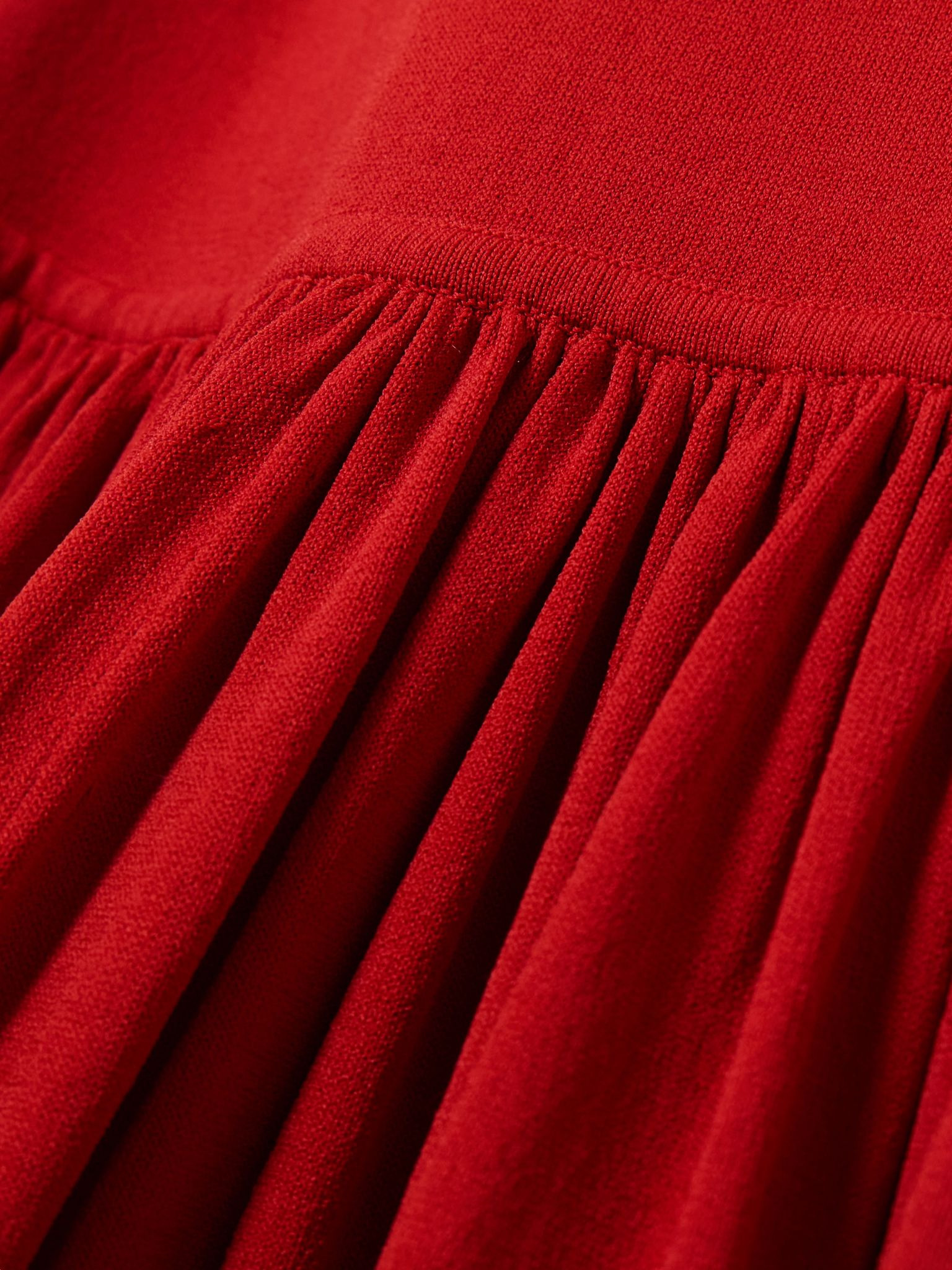 Jada gathered knitted maxi dress Red - 4