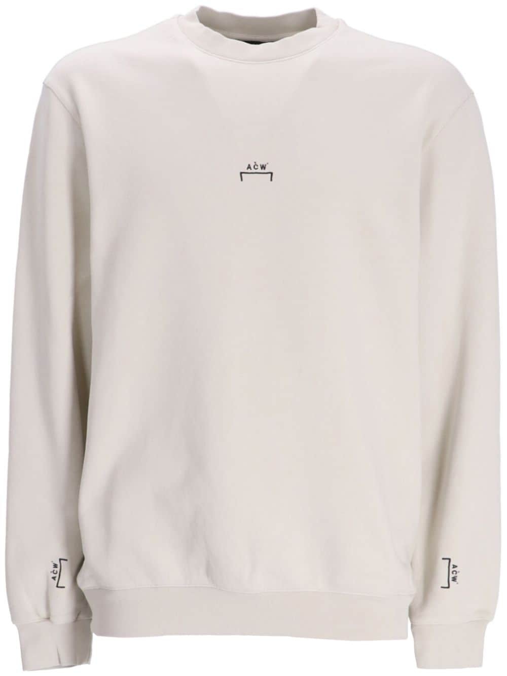 logo-print cotton sweatshirt - 1