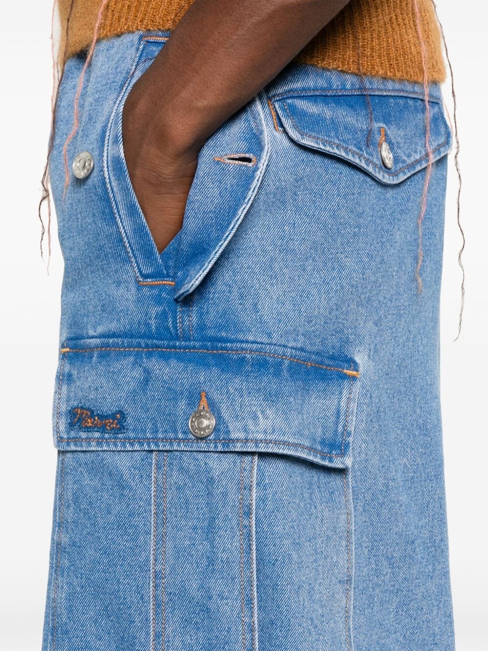 logo-embroidered cargo jeans - 5