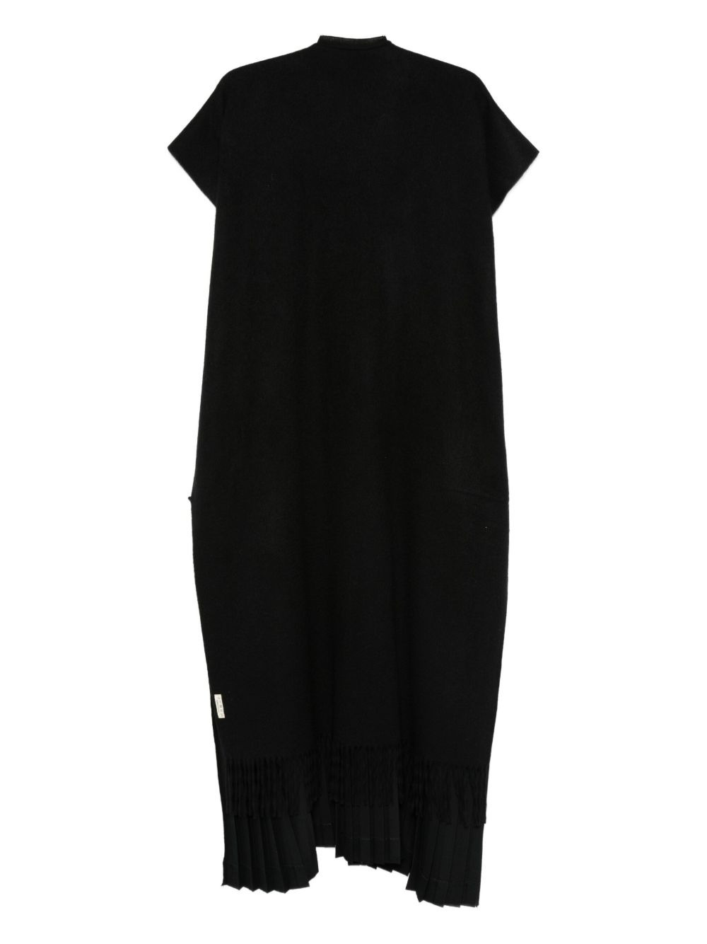 v-neck short-sleeve poncho - 3