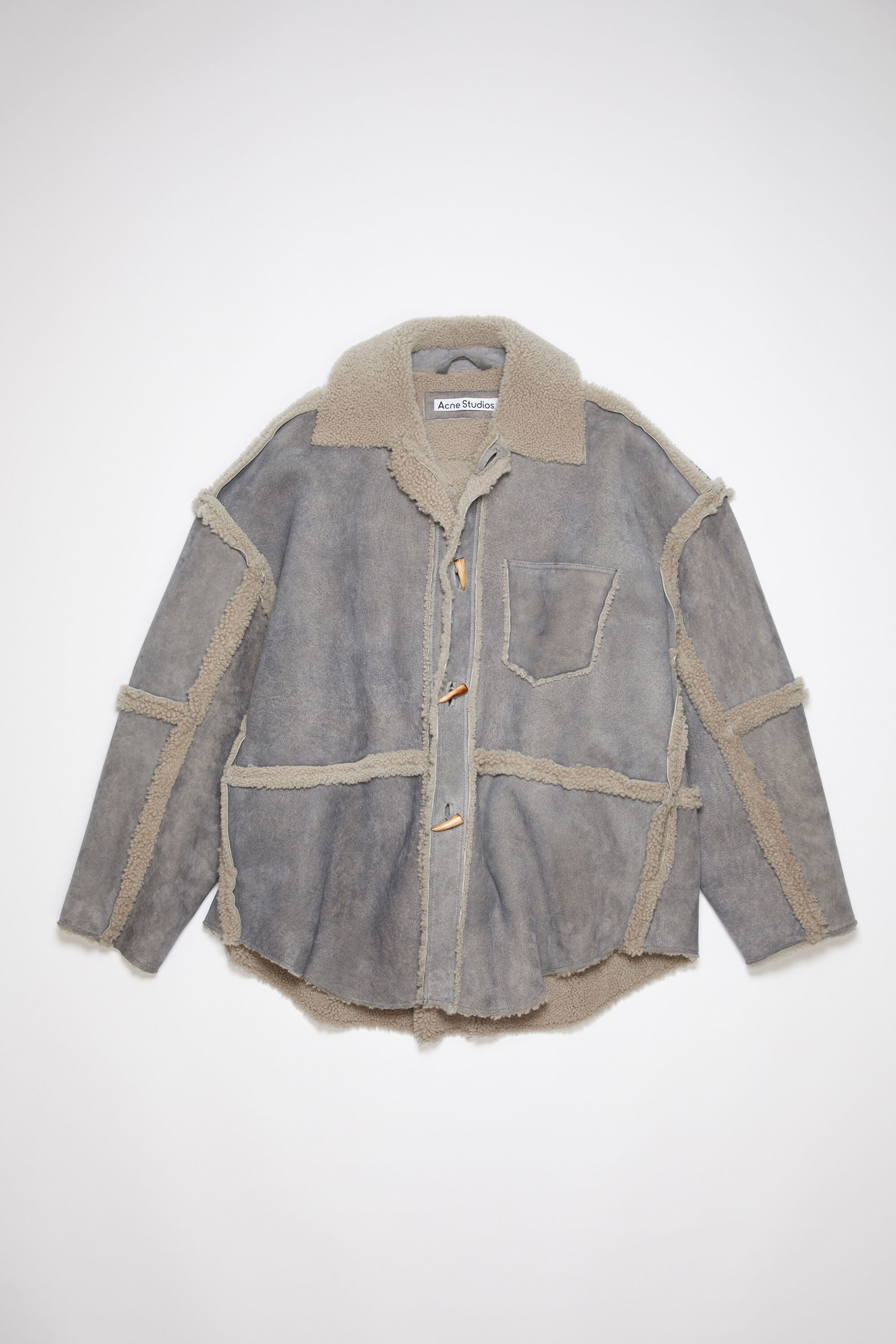 Shearling jacket - Taupe grey - 8