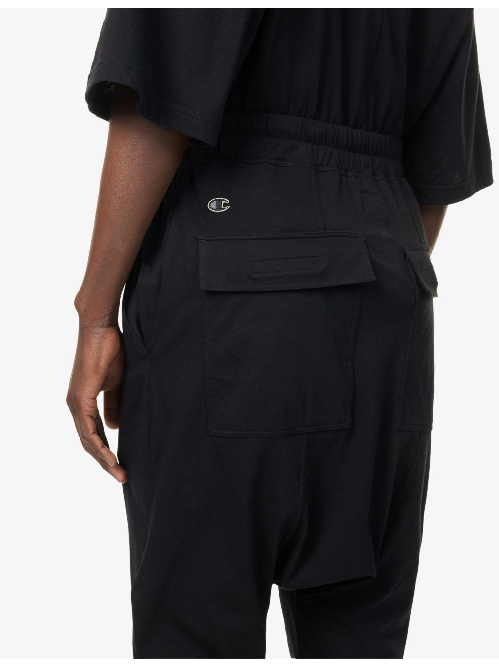 Rick Owens X Champion Logo-Embroidery Cotton-Jersey Jogging Bottoms - 6