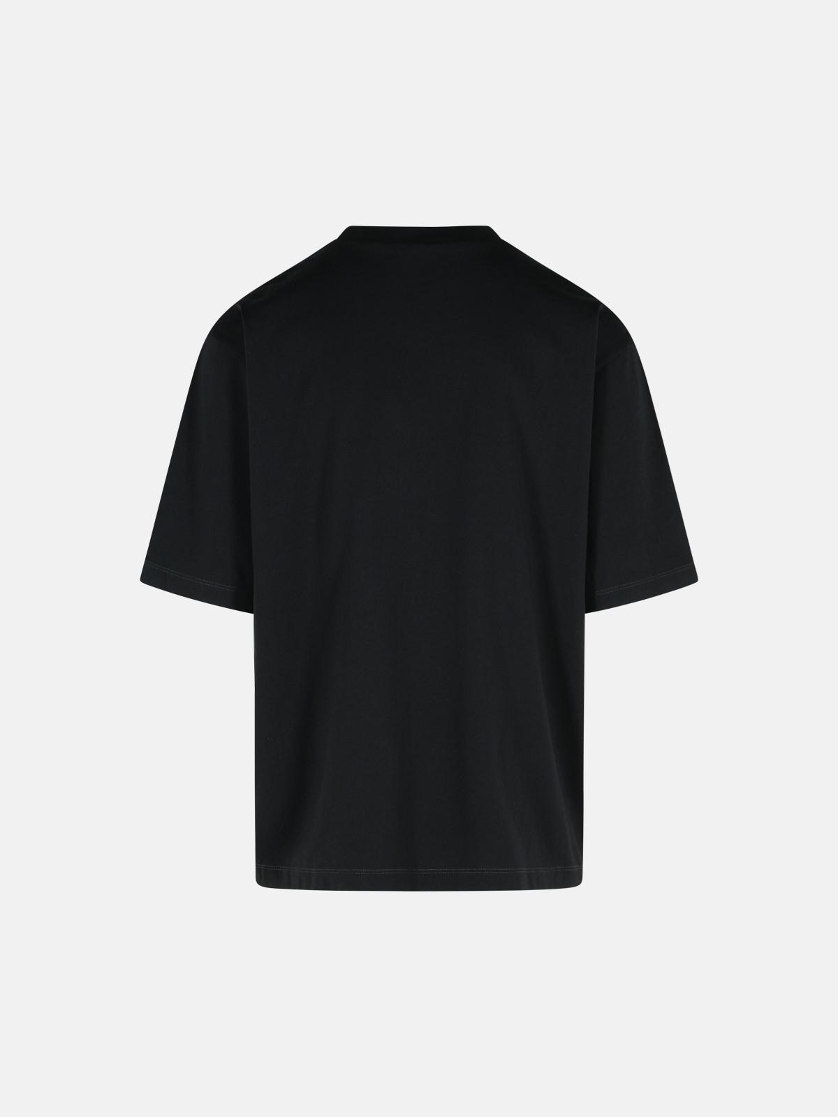 'HERITAGE' BLACK COTTON T-SHIRT - 3