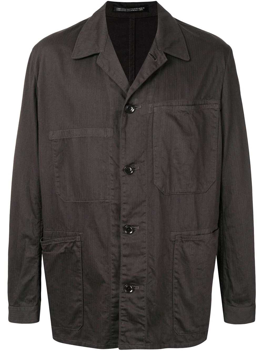 long sleeve utility pocket jacket - 1