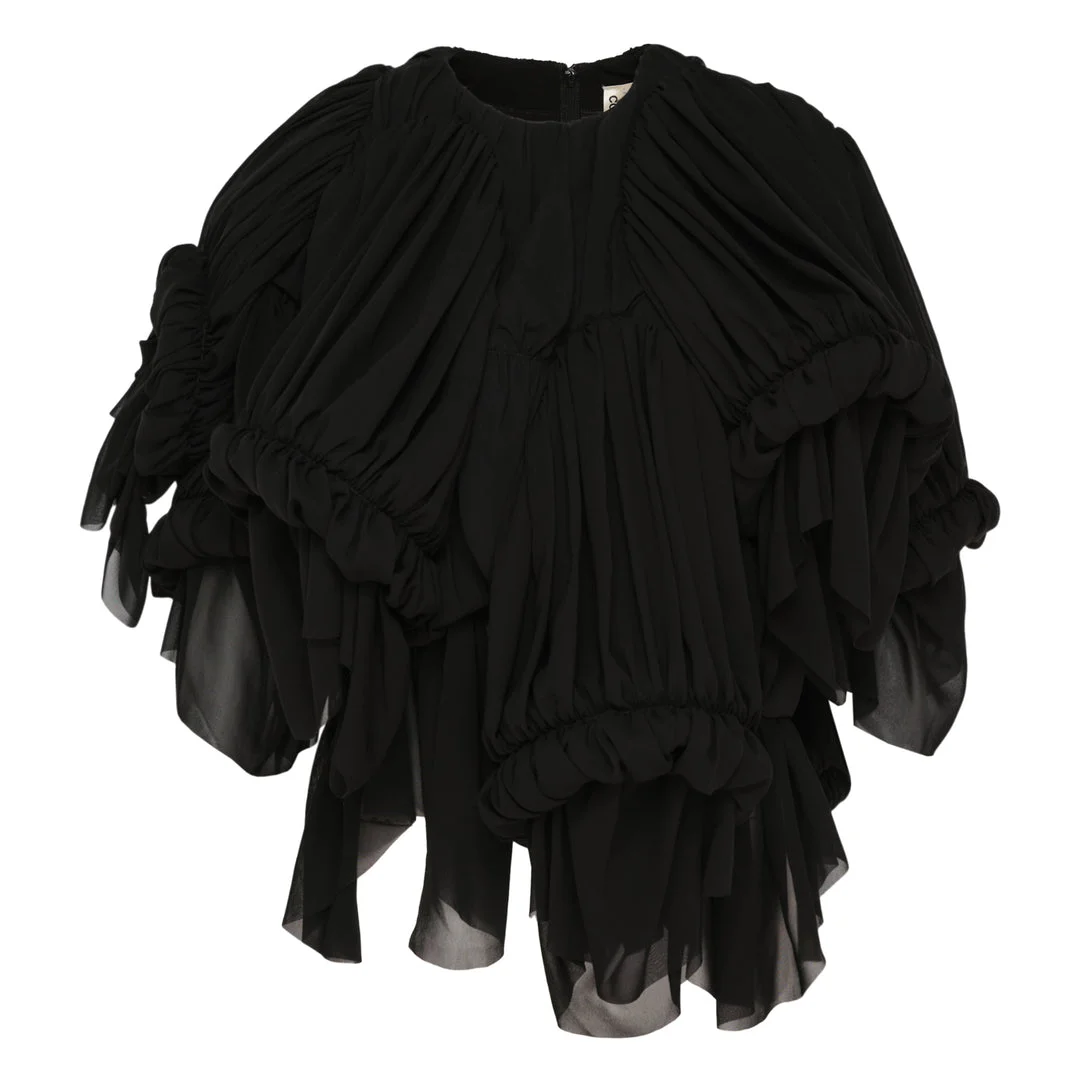 Voluminous Ruched Blouse - 1