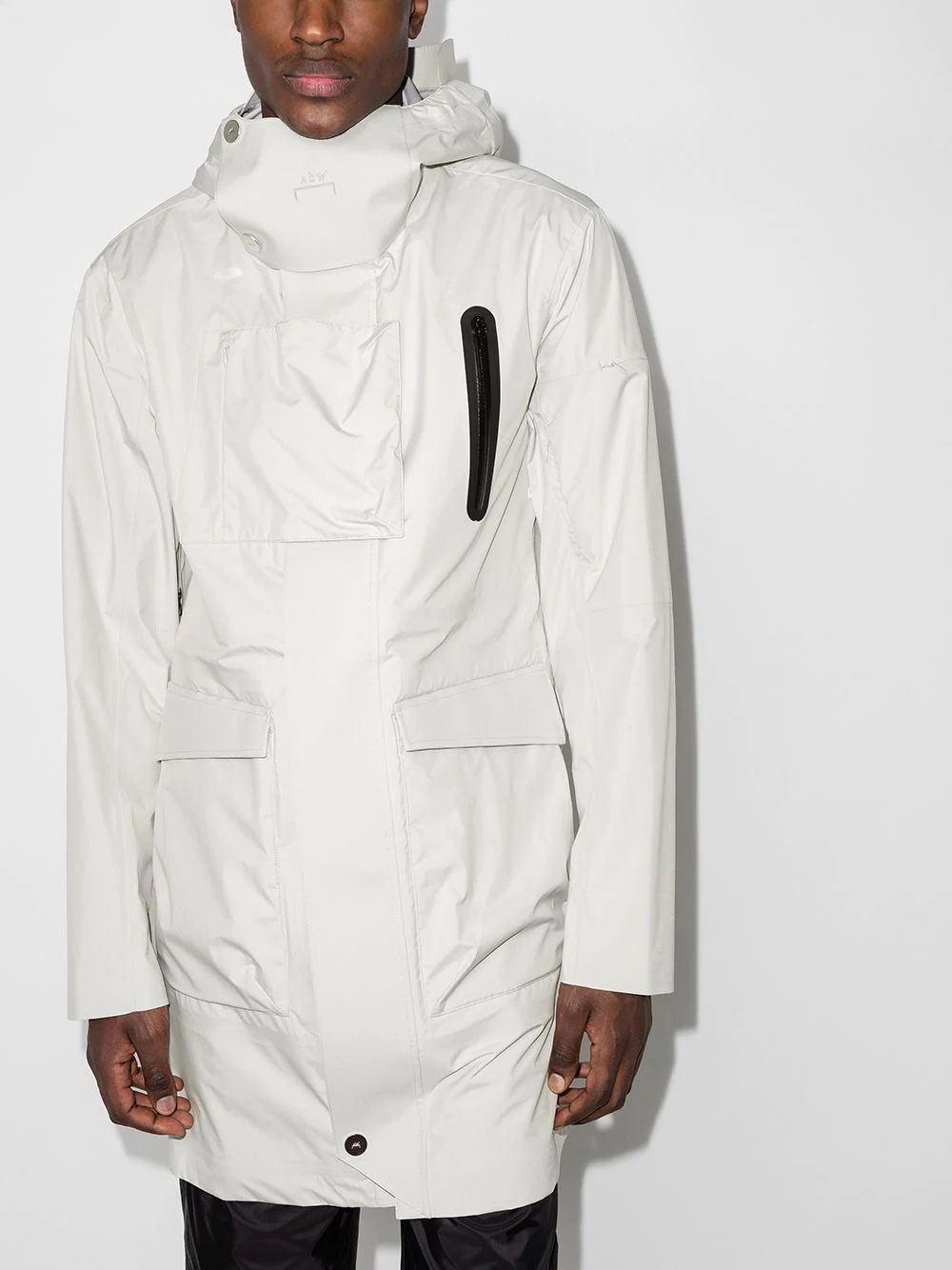concealed-fastening hooded jacket - 2