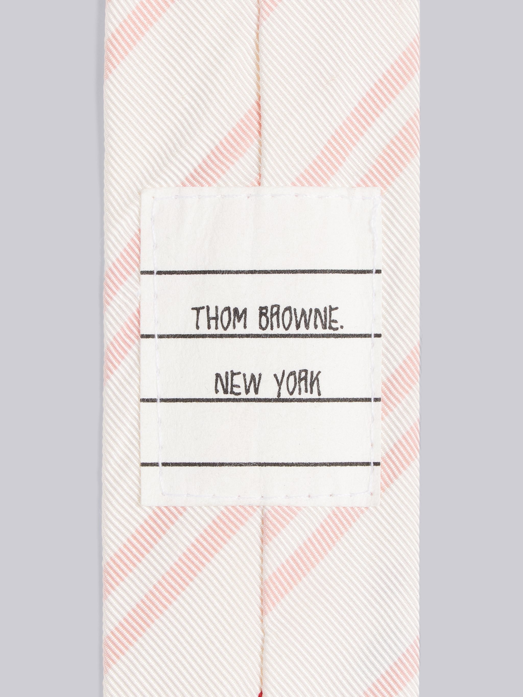 Light Pink Stripe Silk Cotton Jacquard Classic Tie - 2
