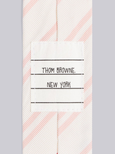 Thom Browne Light Pink Stripe Silk Cotton Jacquard Classic Tie outlook