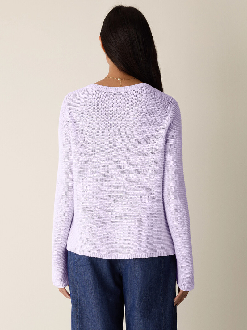 Organic Linen Cotton Slub Crew Neck Top 4