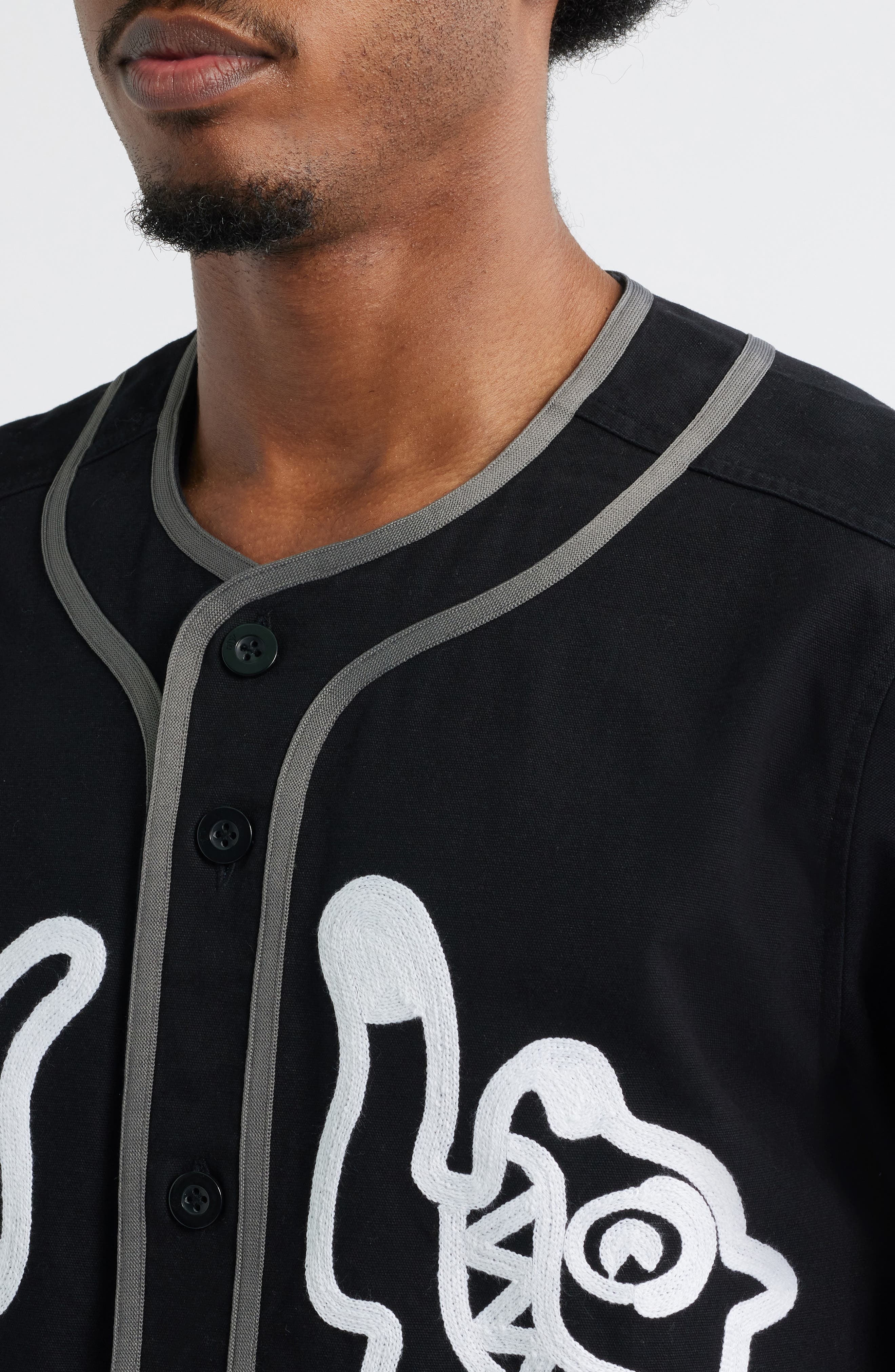 ICECREAM Betts Graphic Baseball Jersey in Black at Nordstrom - 4