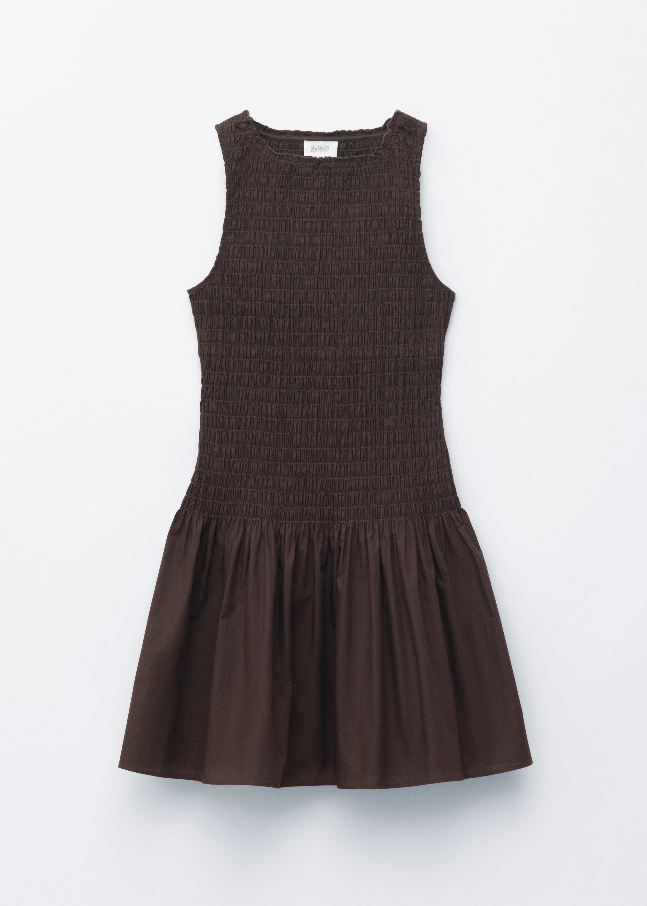 Smocked Cotton Poplin Mini Dress - 1