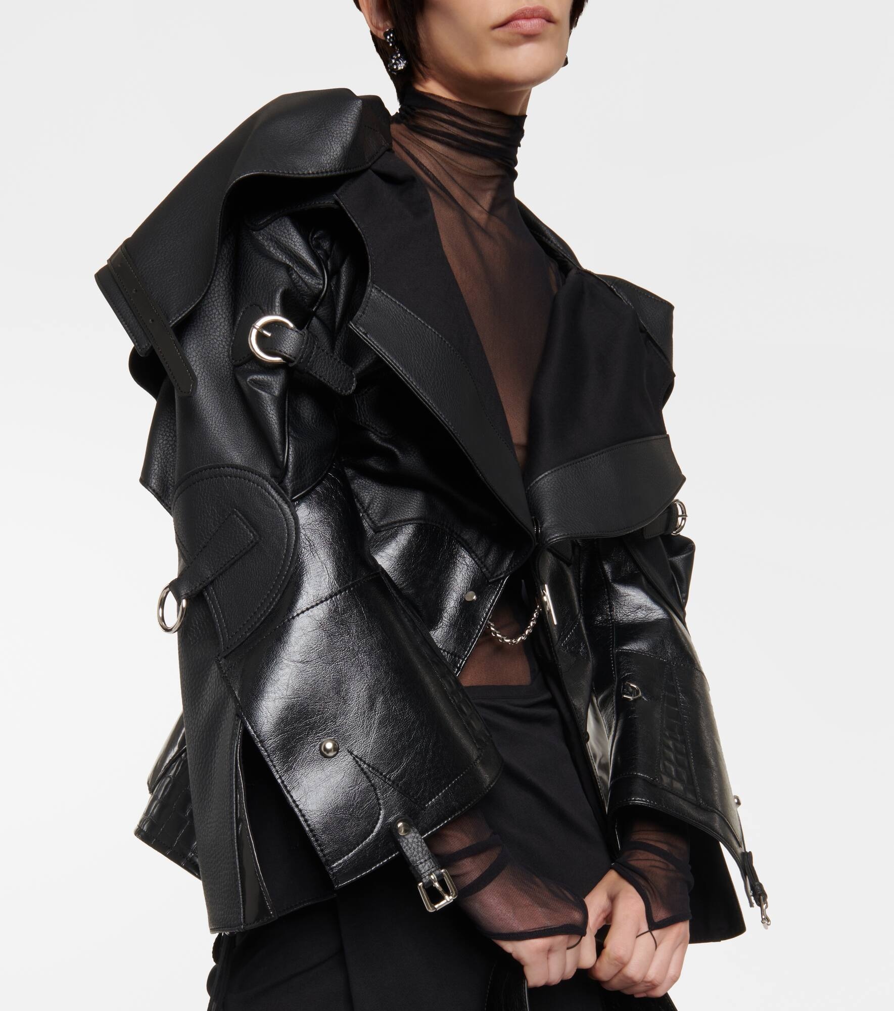 Junya Watanabe Faux leather jacket | mytheresa | REVERSIBLE