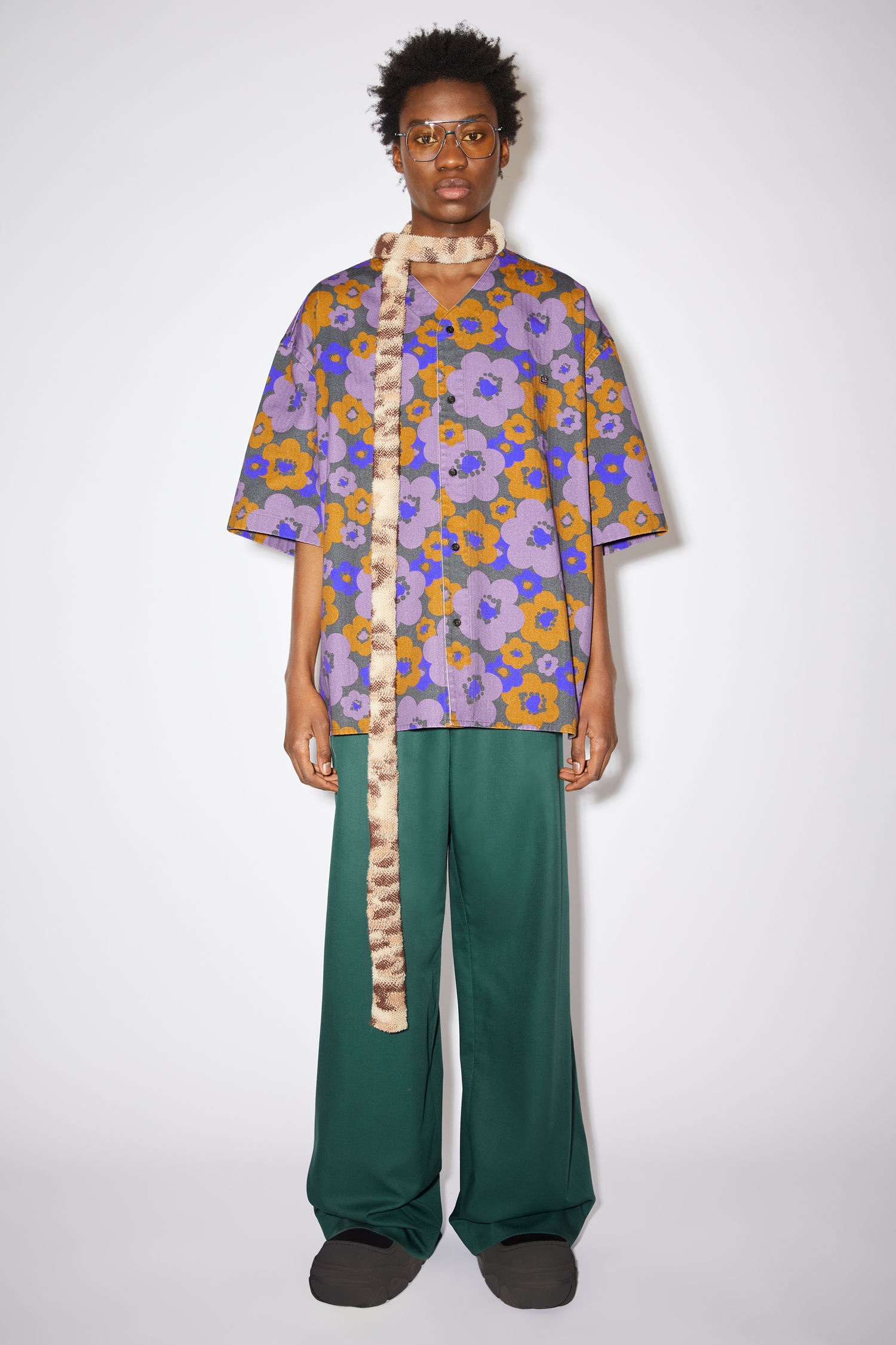 Short sleeve shirt - Purple/brown - 2