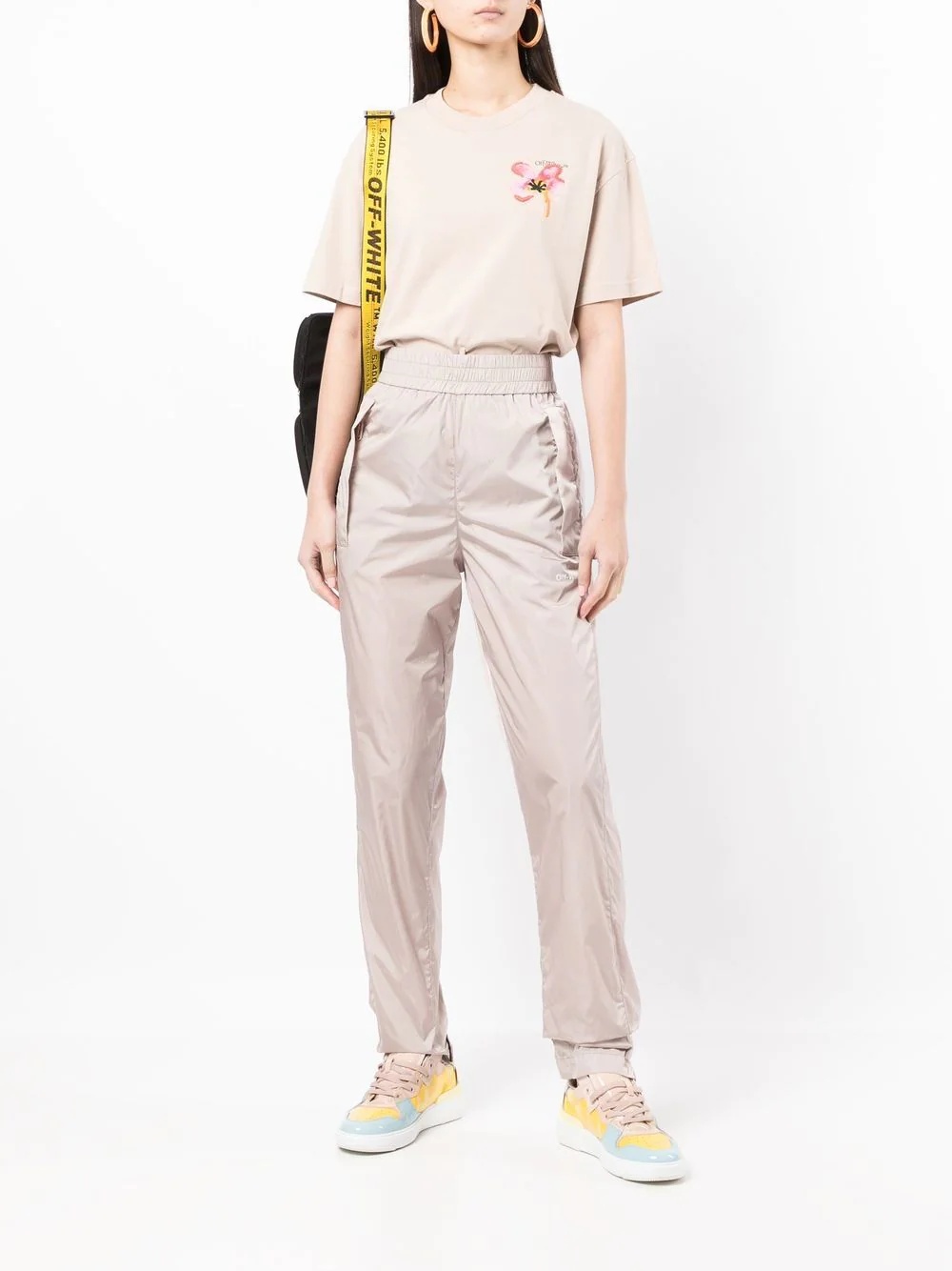 diagonal-stripe straight-leg trousers - 2