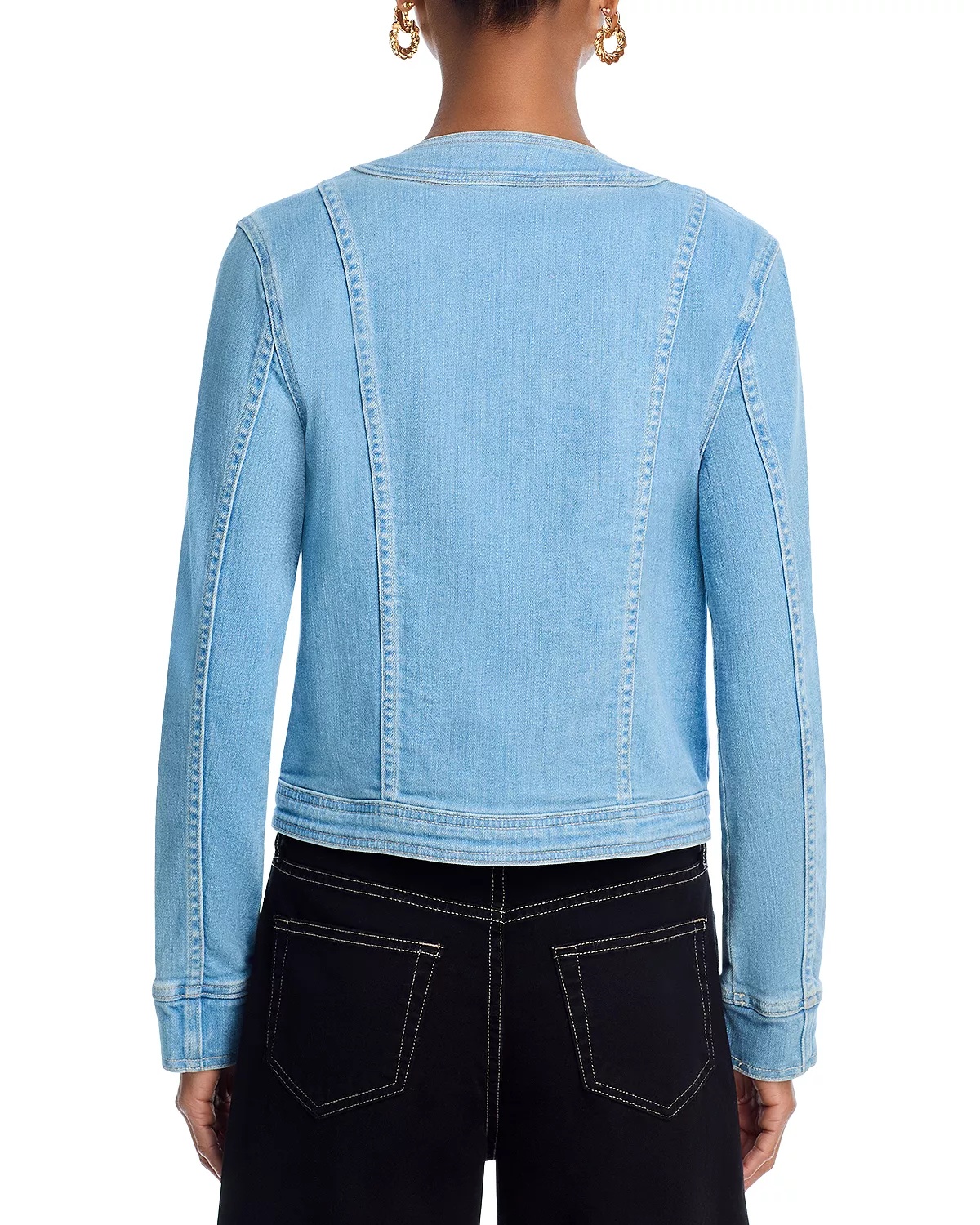 Yari Collarless Denim Jacket - 4