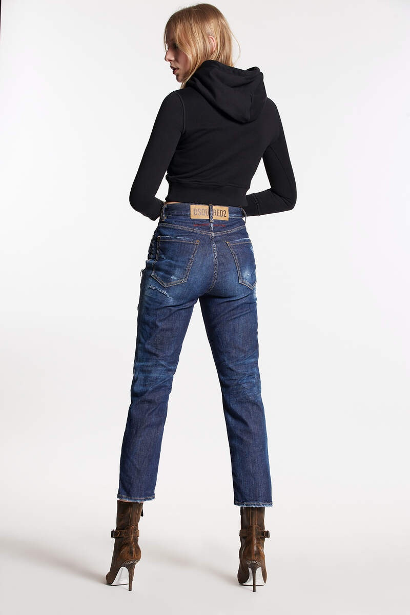 DSQUARED2 DARK RIPPED WASH BOSTON JEANS outlook