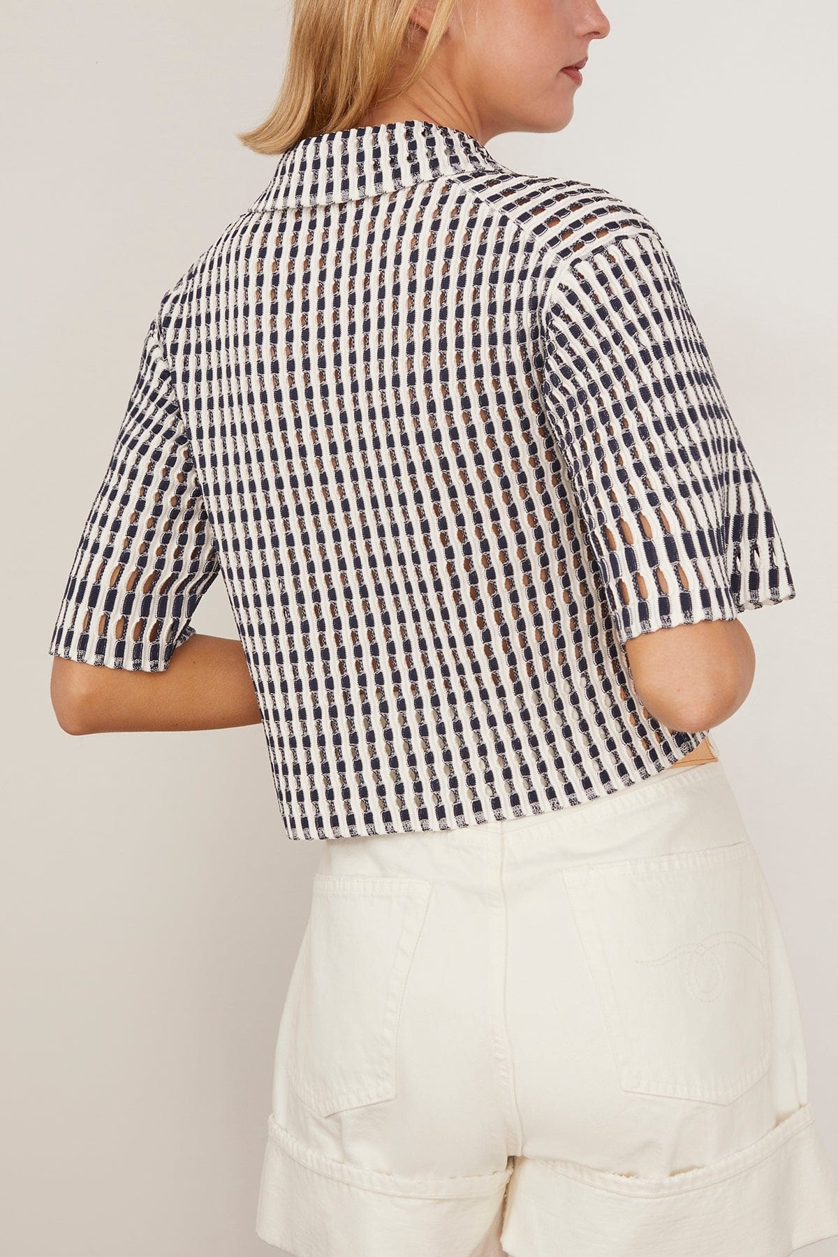 Adley Cropped Polo in Midnight Multi - 4