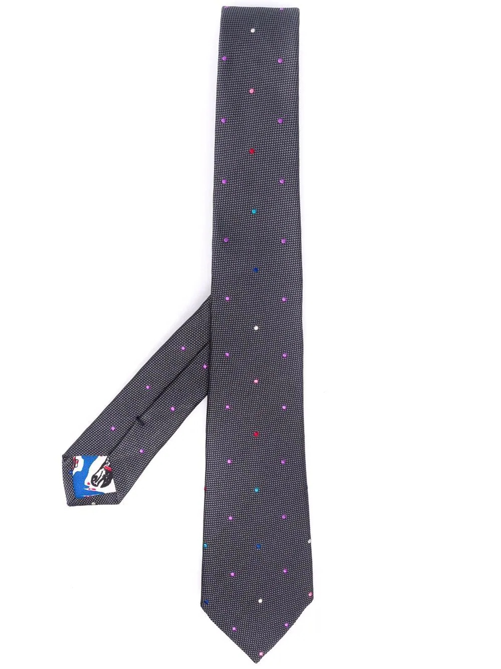 embroidered-dot tie - 1