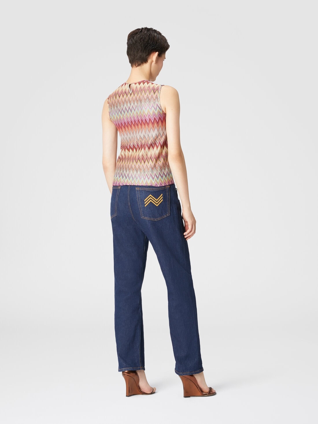 Turtleneck knit lace top - 3