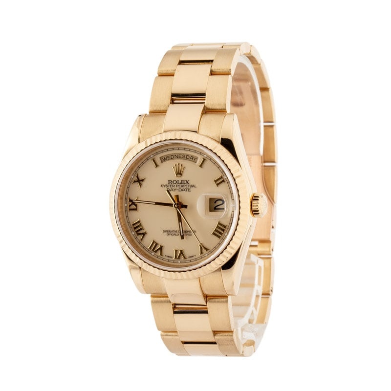 Rolex Day-Date 118238 Ivory Roman Dial - 2