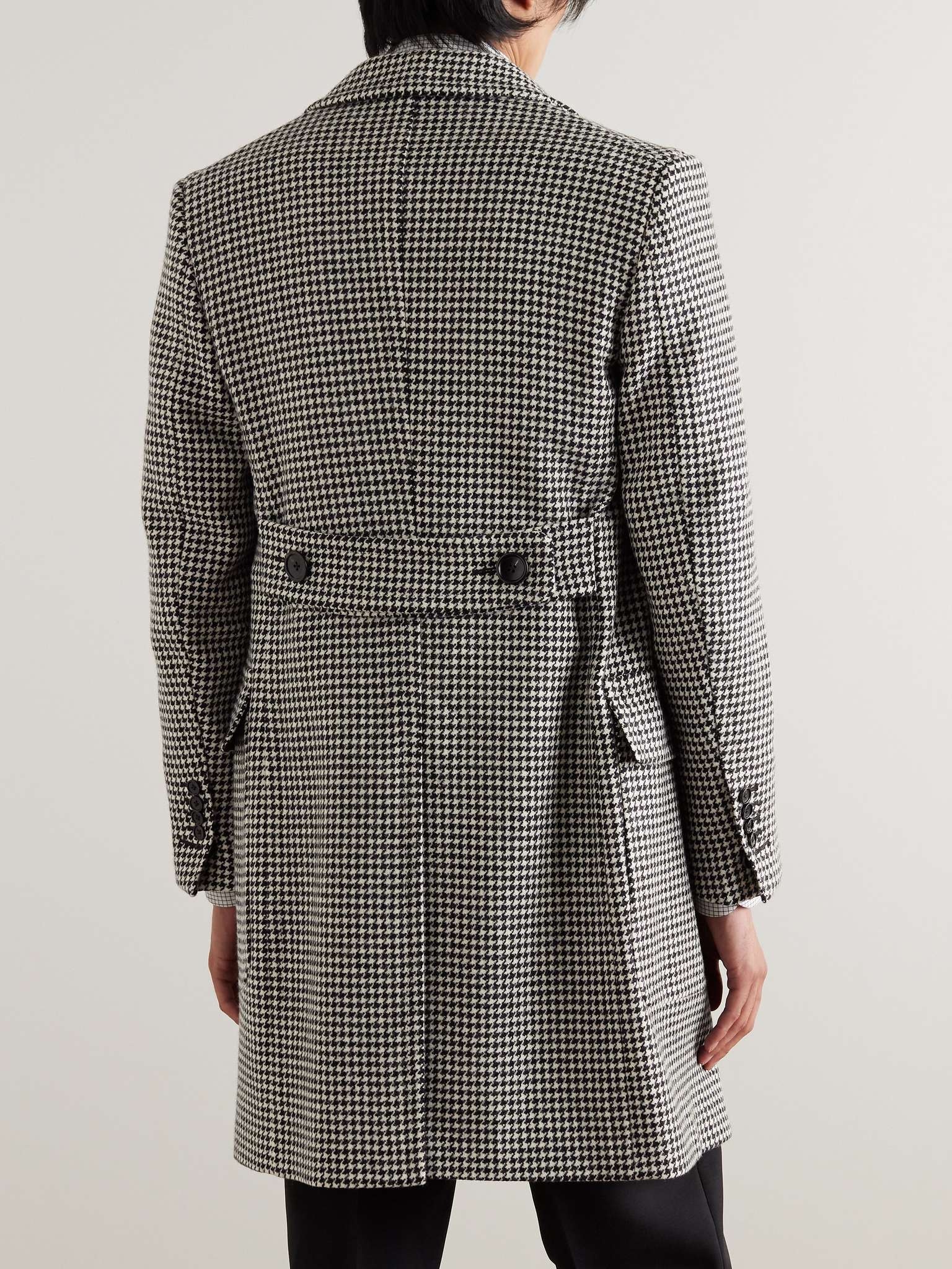 Slim-Fit Double-Breasted Houndstooth Wool Coat - 4