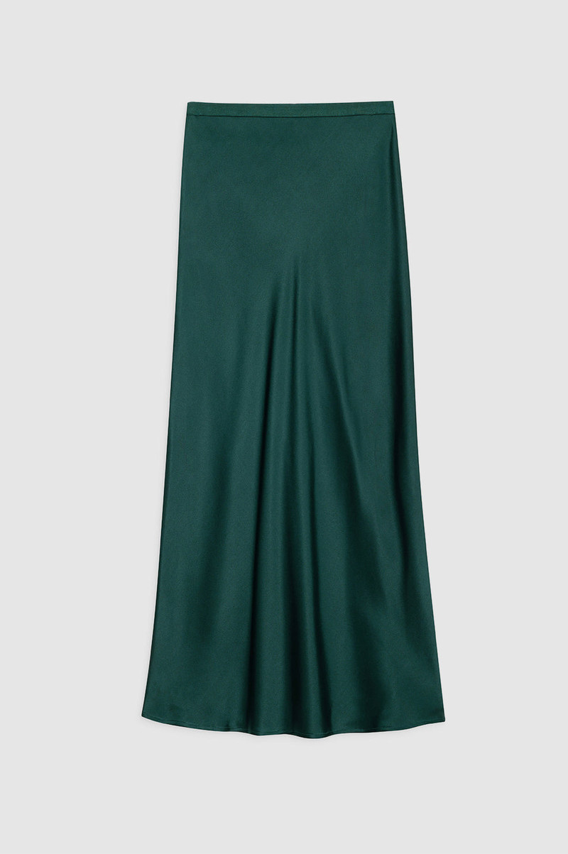 Bar Silk Skirt - Dark Teal 1