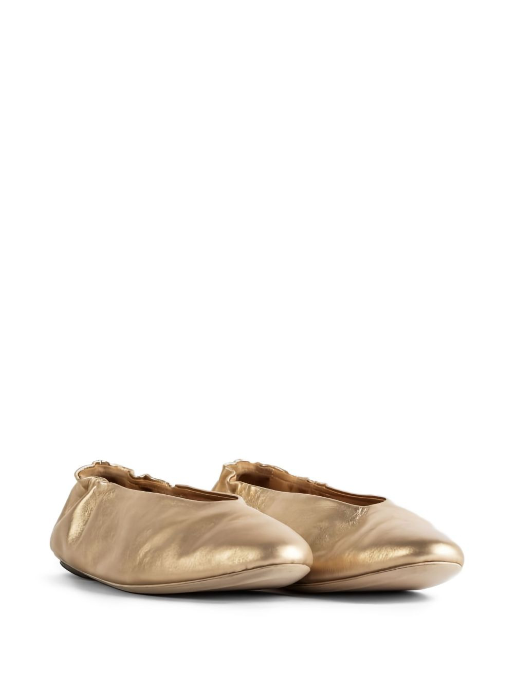 Strascico elastic-trim leather ballet flats - 2