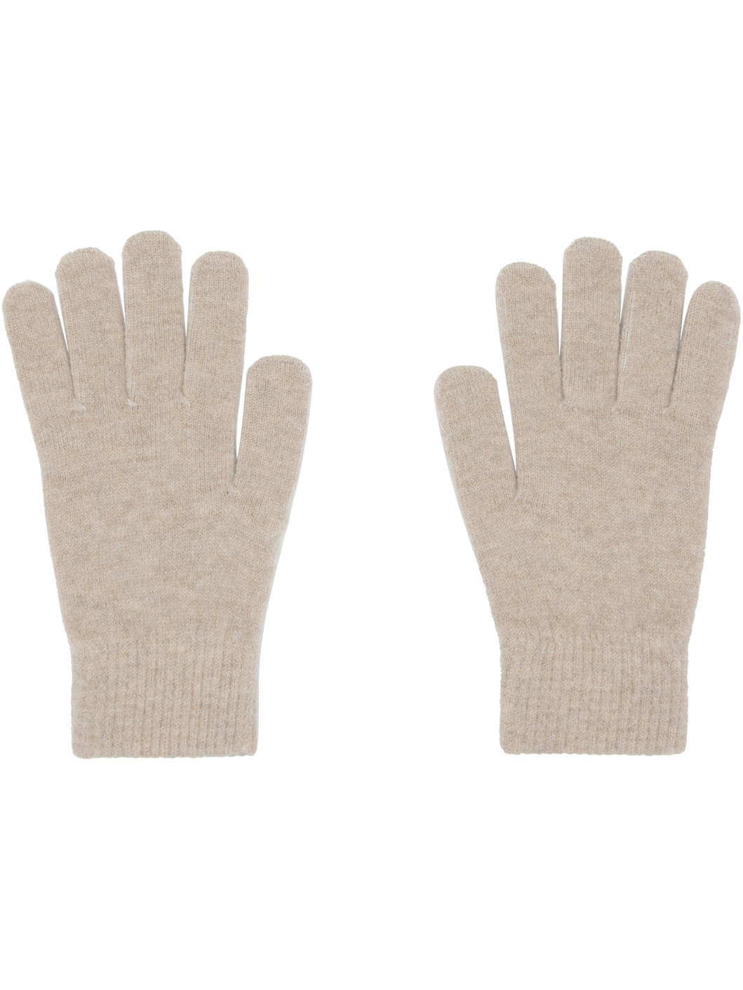 Beige Cashmere Gloves - 2